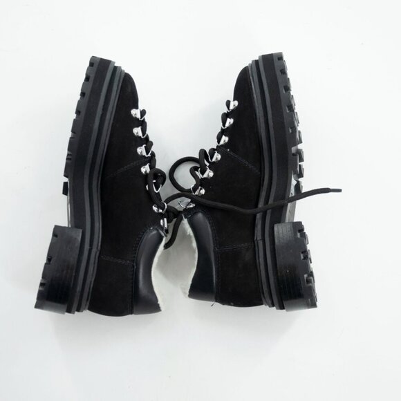 Schutz Lucille Suede & Shearling Bootie | Black | NWT | 6B - Picture 5 of 9